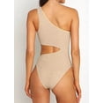 thumbnail image 2 of Ni-k-e $148 Beach Riot Womens One Shoulder Celine One Piece Swimsuit Gold Size medium, 2 of 3