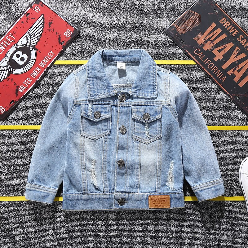 Veste en Denim Mickey pour Garcons Manteaux de Mode Vetements pour Enfants Automne Vetements pour Bebes Filles Veste en Jean Dessin Anime