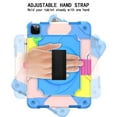 thumbnail image 3 of Dteck Shoulder Strap Case for Apple iPad Air 4th Generation (2020 Released) 10.9-inch,Shockproof Armor Rubber Hybrid 3-Layer Protection Back Cover without Screen Protector,Blue+Rainbow, 3 of 6