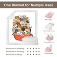 thumbnail image 5 of Cute Cats Fleece Throw Blanket for Couch Chair Fuzzy Kitten in Teacup Print Plush Sherpa Blanket Gifts for Cat Lovers, Throw(50" X 60"), 5 of 6