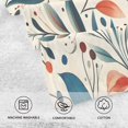 thumbnail image 5 of Yayeee 2 Pack Hand Towels for Bathroom 100% Cotton 16" x 28" Soft Absorbent Kitchen Towel, Beige Whimsical Leaves, 5 of 7