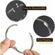 thumbnail image 3 of Juego de 40 anillas de cortina para abrir. Anillas de cortina de 50 mm. anillos de cortina pinzas para cortinas de baño. clips de metal para cortinas y barras de cortina (plata), 3 of 5