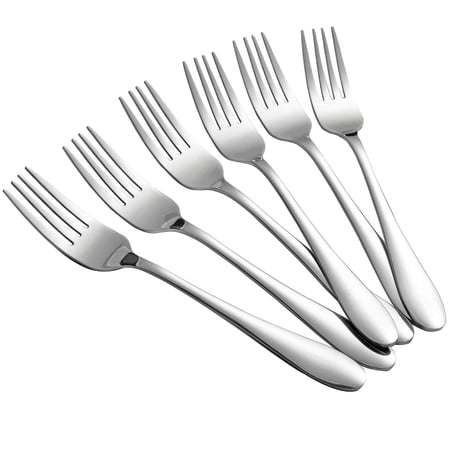 6-Piece Stainless Steel Dessert Forks,Salad Forks Set,6.7-Inch