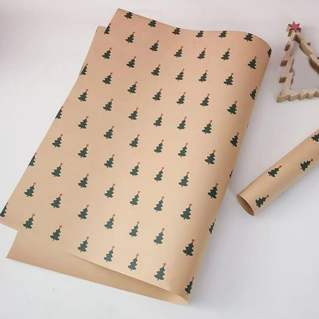 Sokhug Clearance Christmas Gift Paper Gift Paper Vintage Floral Paper Kraft Paper Wrapping Paper