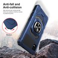 thumbnail image 5 of Compatible for Cricket Vision Plus Case w/Tempered Glass Screen Protector [Military Grade] Ring Car Mount Kickstand Shockproof Hard Phone Case - Blue, 5 of 7