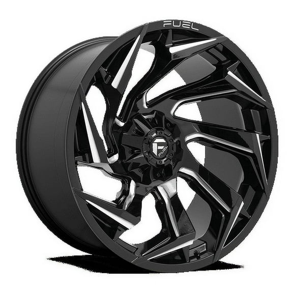 Fuel D753 Reaction 24X12 8X170 -44Et 125.2Cb Gloss Black Milled Wheel