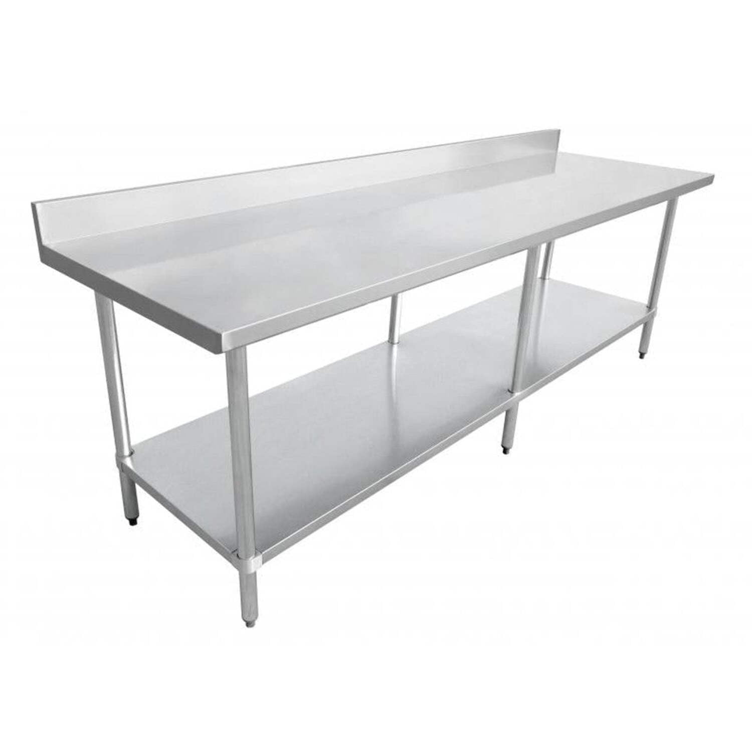 Standard Stainless Steel Work Tables with Backsplash