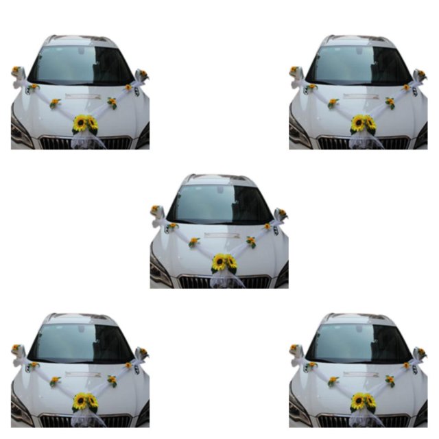 Transemion Elegant And Stylish Simulation White Rose For Wedding Decorations Effective Decorations Polyester yellow 5Set