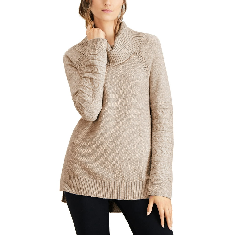Calvin Klein - Calvin Klein Womens Cowl-Neck Cable Knit Sweater Medium ...
