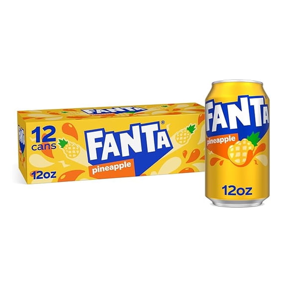 1x Fanta Pineapple, 12 fl oz, 12 Pack