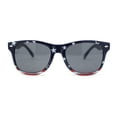 thumbnail image 2 of Kids Size Patriotic American USA Flag Print Classic Hipster Horn Rim Plastic Sunglasses Flag Arm, 2 of 4