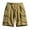 Mens Shorts Khaki, variant on Mens Cargo Shorts with Zipper Pockets Mid Waisted Solid Color Straight Leg Casual Breathable Outdoor Hiking Fishing Bermuda Short