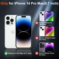 thumbnail image 2 of Magnetic for iPhone 14 Pro Max Waterproof Case,[Built-in Screen Protector][IP68 Underwater][15FT Military Dropproof][Compatible with MagSafe] Full Body Shockproof Phone Case-Black/Clear, 2 of 14
