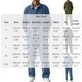 thumbnail image 3 of Men Corduroy 2 Piece Outfit Set, Collared Button Down Long Sleeve Work Shirt and Drawstring Elastic Waist Wide Leg Pants Casual Loungewear Size 2XL Army Green, 3 of 7