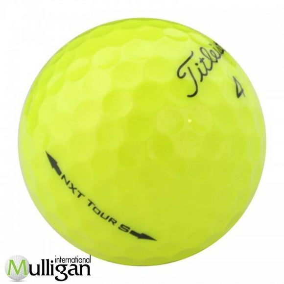 Mulligan - 12 Titleist NXT Tour S 5A Recycled Used Golf Balls, Yellow