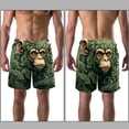 thumbnail image 3 of luoweisi Men's Beach Shorts Quick Dry Swim Trunks with Mesh Lining Monkey M, 3 of 5