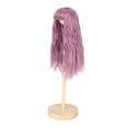 thumbnail image 4 of Peluca de muñeca Pelo de seda artificial de alta temperatura Muñeca Pelo largo y rizado para muñeca 1/6 15,5-17 cm Púrpura, 4 of 12