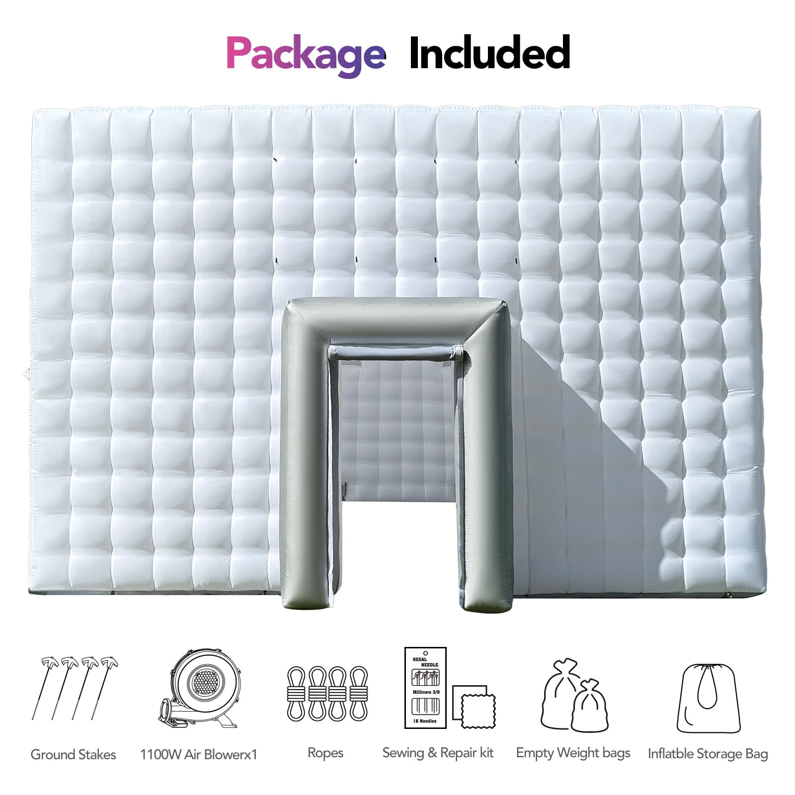 Wellcomer Giant 30'x20'x13' Inflatable Outdoor Event/Party Tent - White