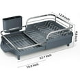 thumbnail image 4 of SAYZH Dish Drying Rack - Expandable Dish Rack for Kitchen Counter, Rust-Resistant Dish Drainer with Utensil Holder and Raised Guardrail, Kitchen Organizer for Cup and Bottle (Black), 4 of 9