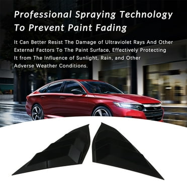 Pair Rear Window Blinds Quarter Louver Cover Black for Honda 2018-2022 Accord