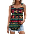 thumbnail image 2 of GaThRRgYP Womens Tops Summer Sleeveless,Summer Women Solid Color Round Neck Sleeveless Casual Tee Tank Black XXL, 2 of 5