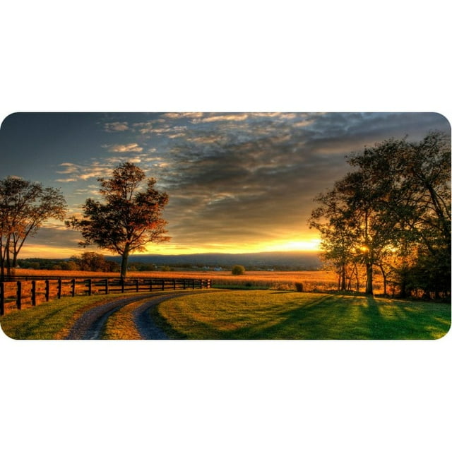 Plaque d'Immatriculation Photo Coucher de Soleil