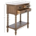 thumbnail image 6 of SAFAVIEH Athena French 3-Drawer Brown Wood Rectangle Console Table (23.5 in. W x 13 in. D x 29.5 in. H), 6 of 17