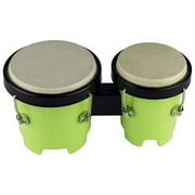 Directly Cheap Junior Kids Percussion Double Lap Bongo Drums, 4" and 5" Diameters, Yellow