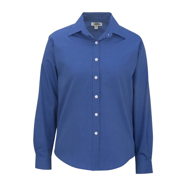 EDWARDS LADIES' PINPOINT OXFORD SHIRT - LONG SLEEVE