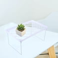 thumbnail image 2 of RENACLIPY White Stackable Foldable Storage Shelf for Home No Assembly Required 2Pcs, 2 of 8