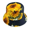 thumbnail image 2 of Nnhblu Hats for Women Sales Clearance Bucket Hat Women's Fashion Outdoors Sunflower Sunshade Windbreak Basin Fisherman Hat Navy, 2 of 3