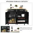 thumbnail image 4 of Rolling Kitchen Trolley Island Cart Wood Top Storage Cabinet Utility w/ Drawers, 4 of 10