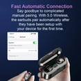 thumbnail image 3 of Wireless Earbuds, True Wireless in Ear Bluetooth with Microphone, Deep Bass, IPX10 Waterproof Loud Voice Sport Earphones with Charging Case for Outdoor Running Gym Workout,black,black，G201587, 3 of 5