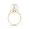 thumbnail image 2 of ANGARA Classic South Sea Cultured Pearl Ring in 14K Rose Gold for Women | June Birthstone, Birthday, Anniversary, Jewelry Gift for Women | Pearl Ring, 2 of 7
