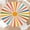 Boho Sun Rainbow, variant on Round Fitted Tablecloth with Elastic Edge Black Brown Tan Daisy Floral Picnic Table Cover Block Print Vintage Flowers Waterproof Table Cloth Fit 40"-44" Tables for Outdoor,Patio,Camping,Dinner