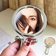 thumbnail image 4 of Handheld mirror, makeup mirror, folding handle, portable female travel makeup hand mirror, 4 of 5