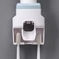 thumbnail image 4 of Automatic Toothpaste Squeezer Wall Mounted Punch-Free Toothbrush Storage Rack Toothbrush Holder Squeezer White, 4 of 8