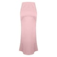 thumbnail image 5 of SMihono Fashion Womens Summer Fall Skirt 2025 Silk Elegant High Waist Cocktail Party Wedding Mermaid Satin Maxi Skirts Pink M, 5 of 6