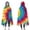 Colorful Tie Dye, variant on Wearable Blanket,Colorful Tie Dye Mandala Pattern Hooded Wearable Flannel Blanket for Adults & Teens,Winter Poncho Shawl Wrap Cape Cozy Anti-Pill,50"x60"