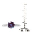 thumbnail image 3 of Sterling Silver with Color Changing Alexandrite and White Topaz Engagement Ring, 3 of 3