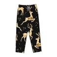 thumbnail image 4 of Xecao Christmas Gold Deers Women's Straight Lounge Pajama Pants: The Epitome of Relaxed Sleepwear, 4 of 9