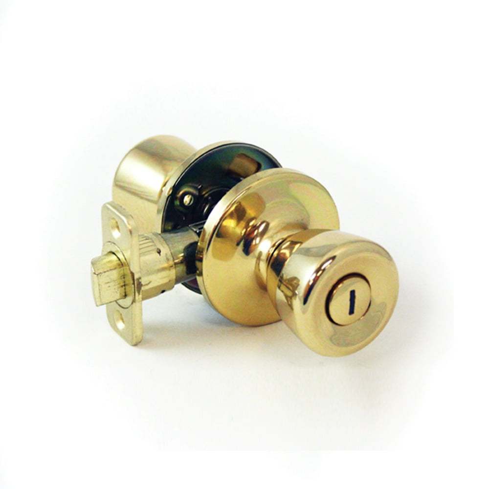 Atlas Door Locks, 1732601, Tulip Knob Privacy, Color Polished Brass, Bed & Bath Door Lock