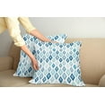 thumbnail image 2 of Ambesonne Abstract Throw Pillow Cover 2 Pack, Diamond Shaped Triangles, 18", Sea Blue Seafoam, 2 of 5