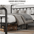 thumbnail image 4 of Metal Platform Bed Frame, Full Size Heavy Duty Steel Bed with Headboard, Structurally Stable & Noise Free, Under Bed Storage Space, No Box Spring Needed, Black, 4 of 8