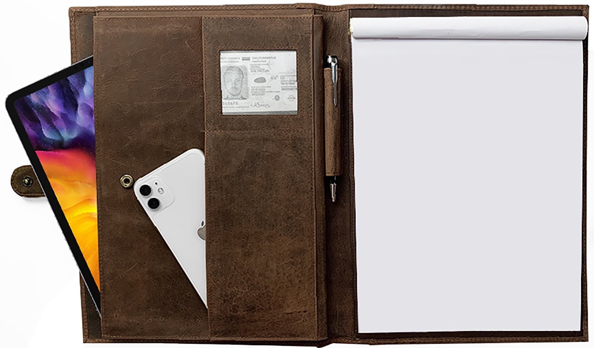 3 Colors Details about   Business Leather Padfolio Portfolio Folder Organizer Resume Notebook 