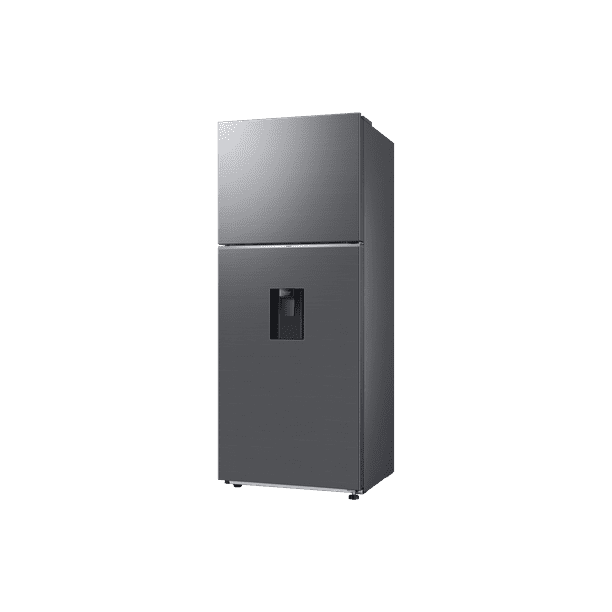 Refrigerador Top Mount Samsung 14 pies cúbicos Despachador de agua Acero elegante