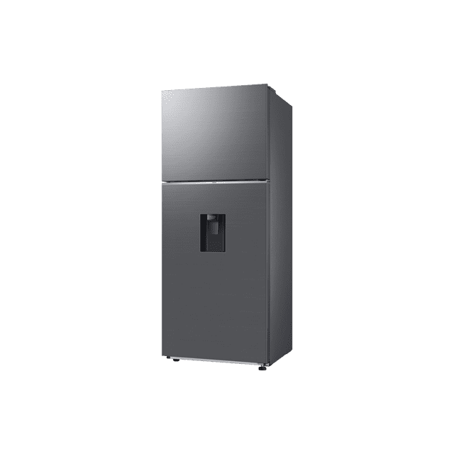 Refrigerador Top Mount Samsung 14 pies cúbicos Despachador de agua Acero elegante