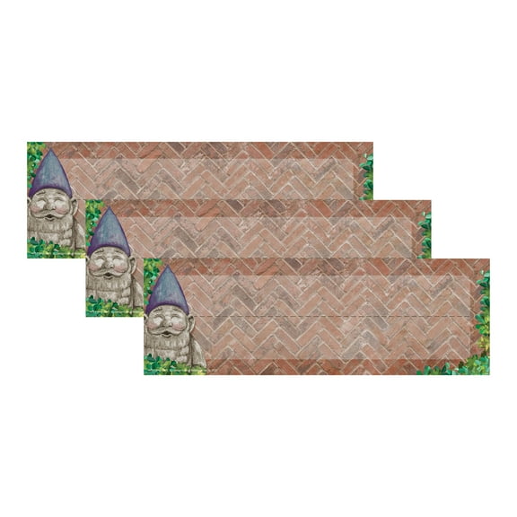 Eureka Curiosity Garden Self-Adhesive Name Plate, 9-5/8" x 3-1/4", 36 Per Pack, 3 Packs