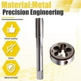 thumbnail image 5 of 2Pcs M14x1.5 Tap Die Set High Speed Steel Tap Die Sleeve Used for Machine Tool Internal and External Thread Tapping, 5 of 8