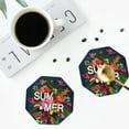 thumbnail image 5 of Balery 4 Pcs Summer Birds And Flowersleather Coasters Set, Drink Table Cup Coasters For Living Room Kitchen Coffee Decor, 5 of 9